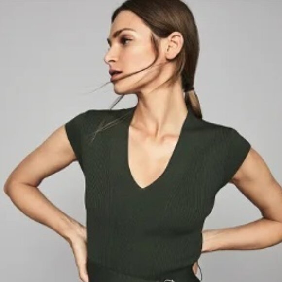 Reiss Amelie Knitted Bodycon Dress - Picture 2 of 6